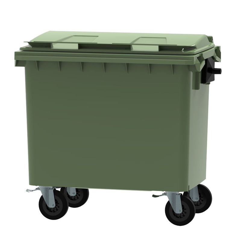 Контейнер ESE, 660л, HDPE, зелений